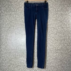 Madewell Dark Wash Denim Low Rise Skinny Jeans - Size 0 - Five Pocket Design